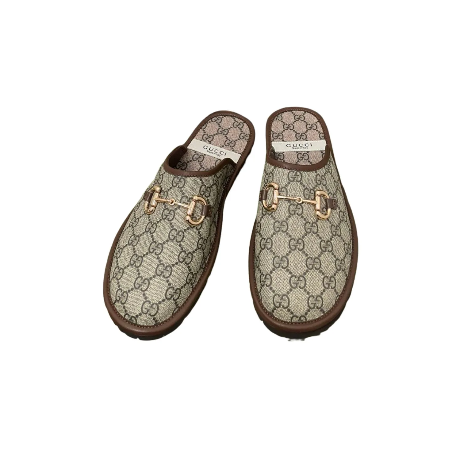 Alternative view of Gucci Men’s GG Slipper With Horsebit Gray GG Shoes