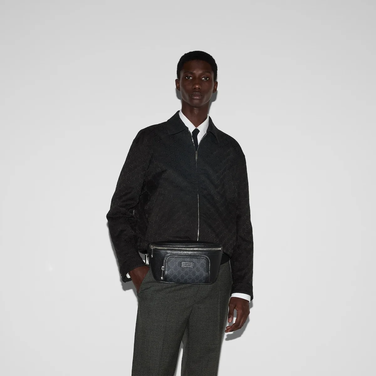 Alternative view of Gucci GG Supreme Medium Belt Bag Black /