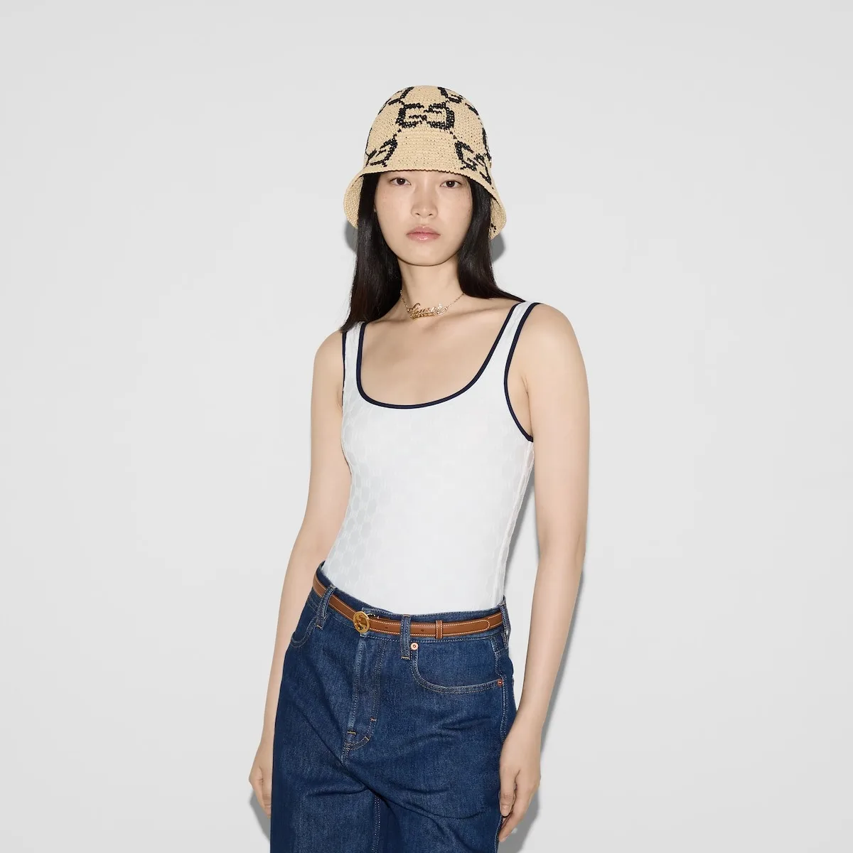 Gucci GG Swimsuit White - Image 5