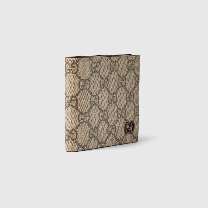 Gucci Grey Interior Bi-Fold Wallet Beige And Ebony / - Image 3