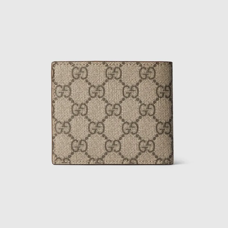 Gucci Grey Interior Bi-Fold Wallet Beige And Ebony / - Image 5