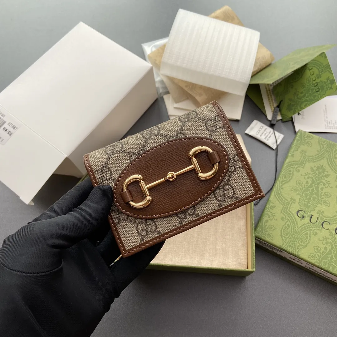 Gucci Horsebit 1955 Card Case Wallet Brown / - Image 3