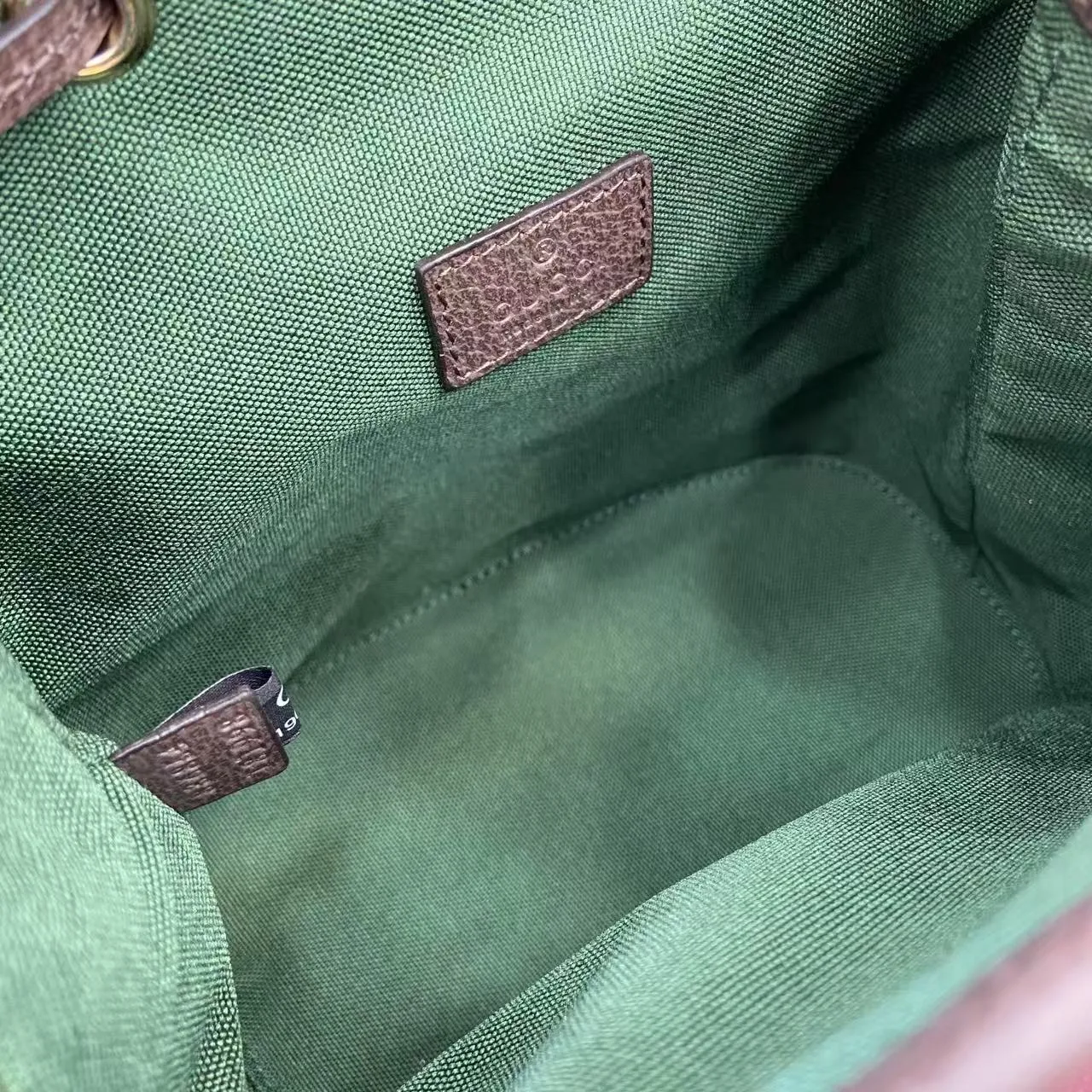 Gucci Ophidia Medium Backpack / Beige/ Dark Brown Monogram Gold Hardware - Image 10