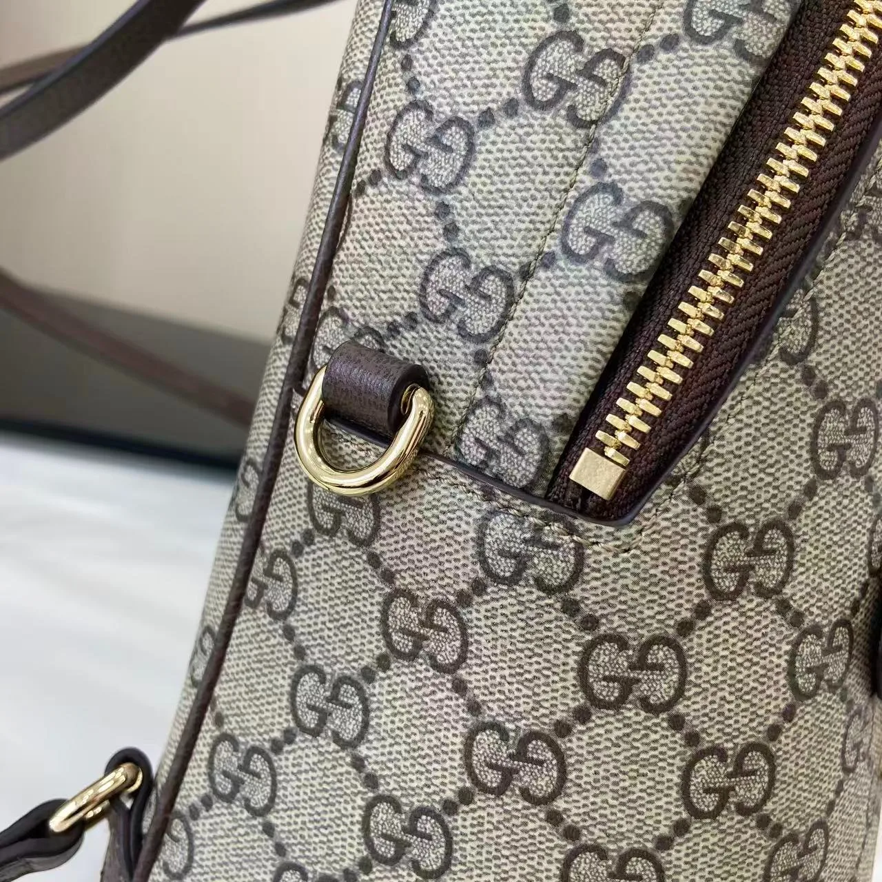 Gucci Ophidia Small Backpack / Beige/ Dark Brown Gold Hardware - Image 14