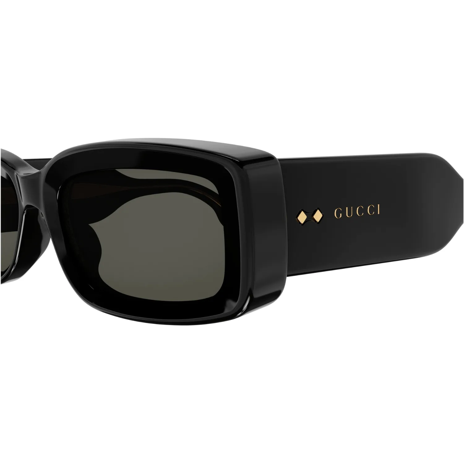 Gucci Rectangle Sunglasses Black - Image 4