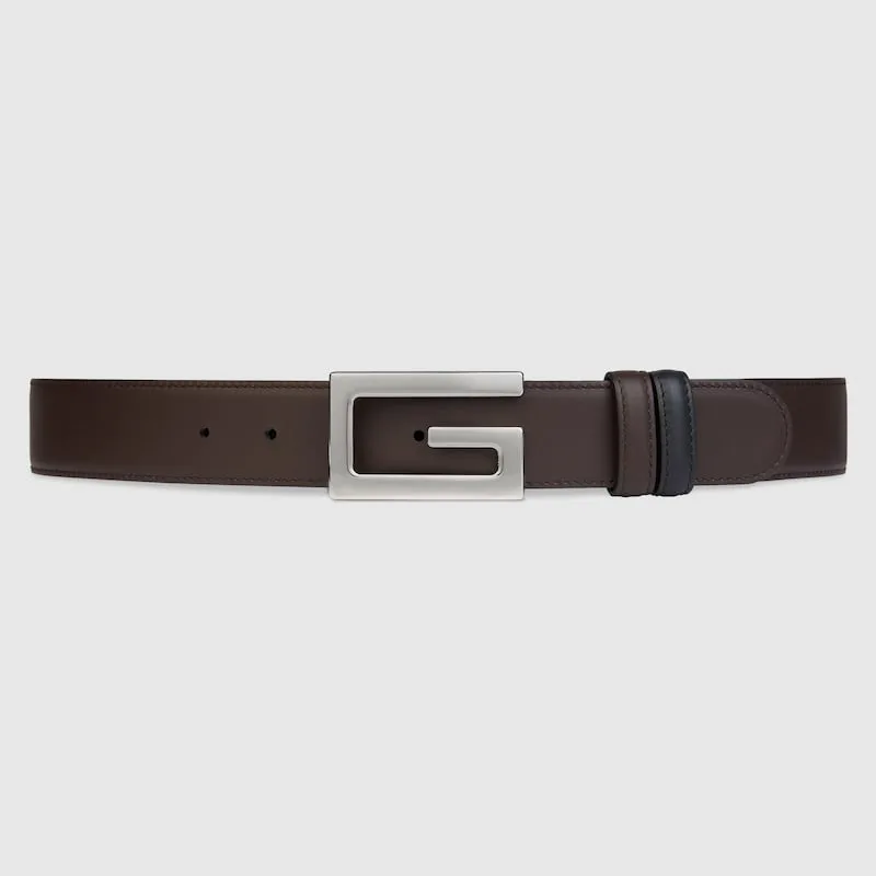 Gucci Reversible Belt With Square G Buckle Black - Image 2