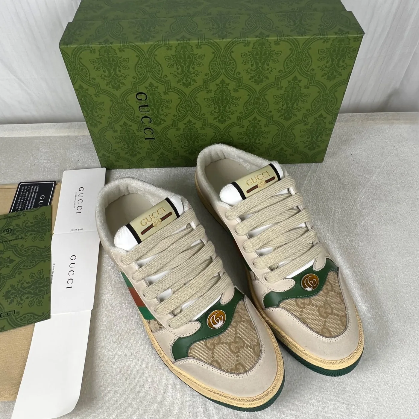 Alternative view of Gucci Screener Mule Beige