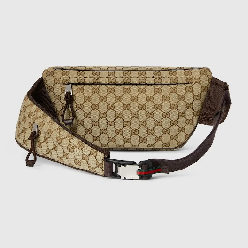 Gucci Small GG Belt Bag Beige And Dark Brown / - Image 5