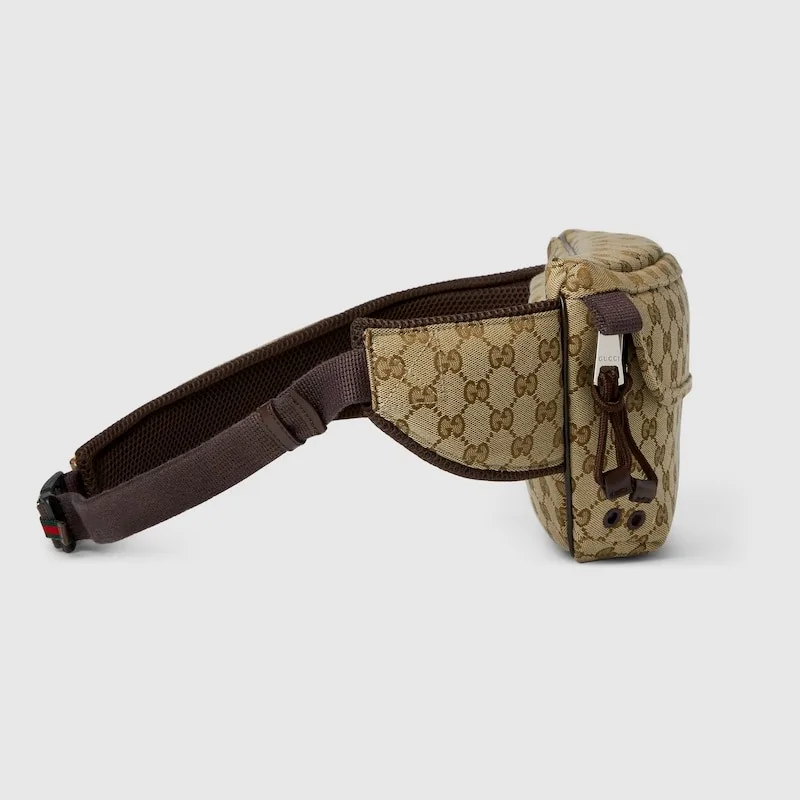 Gucci Small GG Belt Bag Beige And Dark Brown / - Image 6