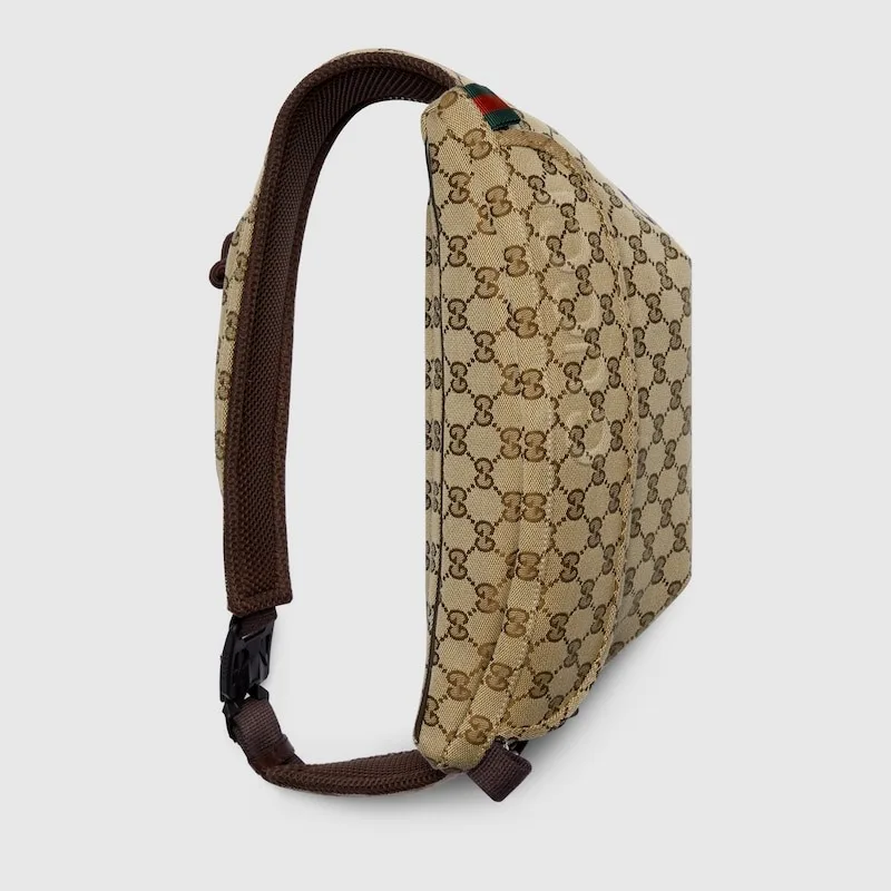 Gucci Small GG Belt Bag Beige And Dark Brown / - Image 7