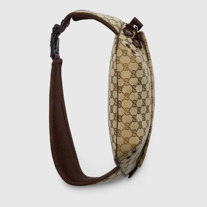 Gucci Small GG Belt Bag Beige And Dark Brown / - Image 9