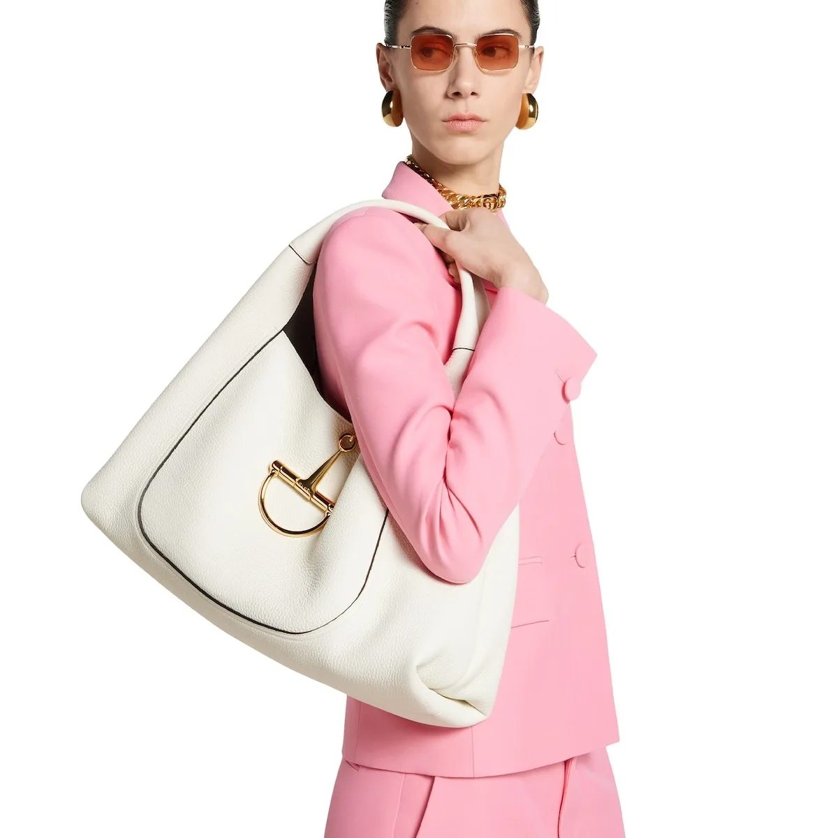 Alternative view of Gucci Softbit Maxi Shoulder Bag White /