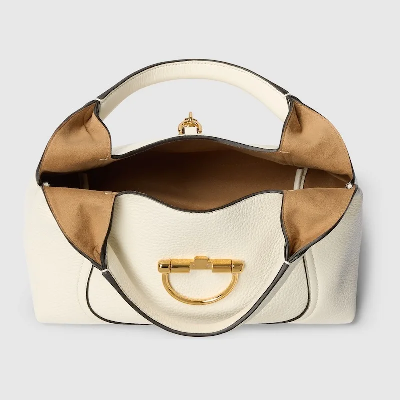 Gucci Softbit Medium Top Handle Bag White / - Image 7