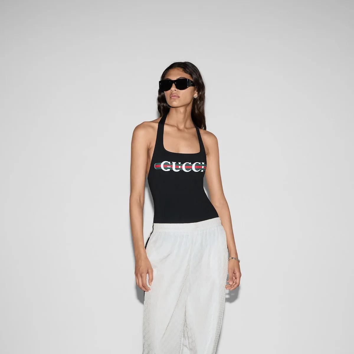 Gucci Sparkling Jersey Swimsuit With Print Black - Image 5