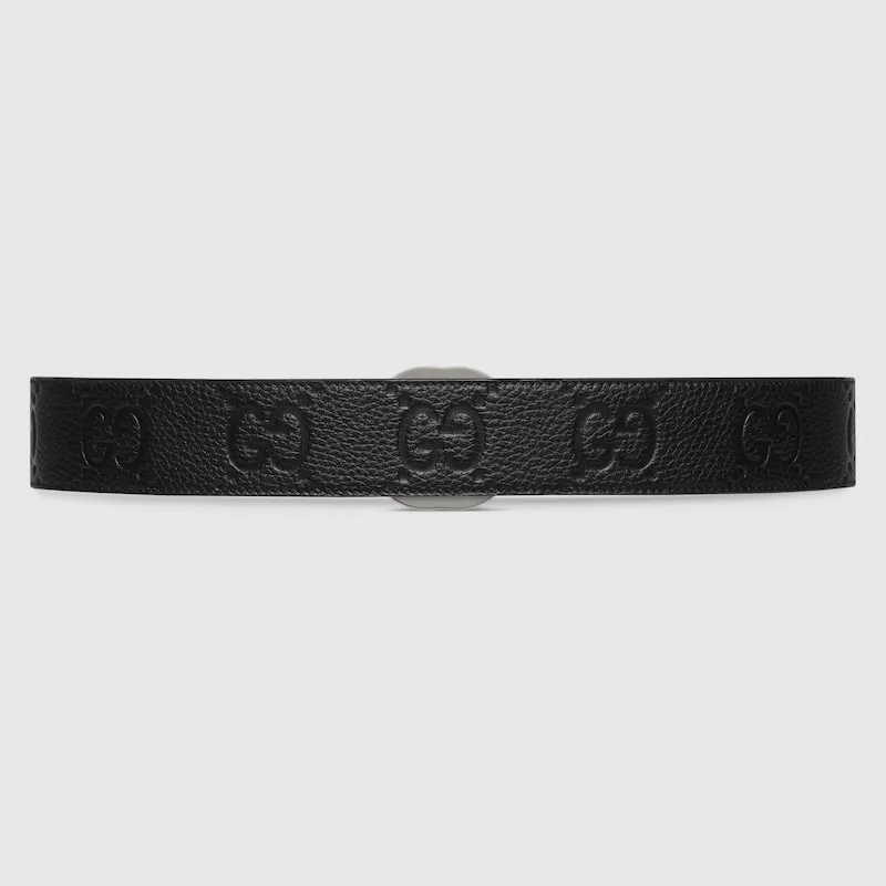 Gucci Wide Belt With Interlocking G Buckle Black - Image 4