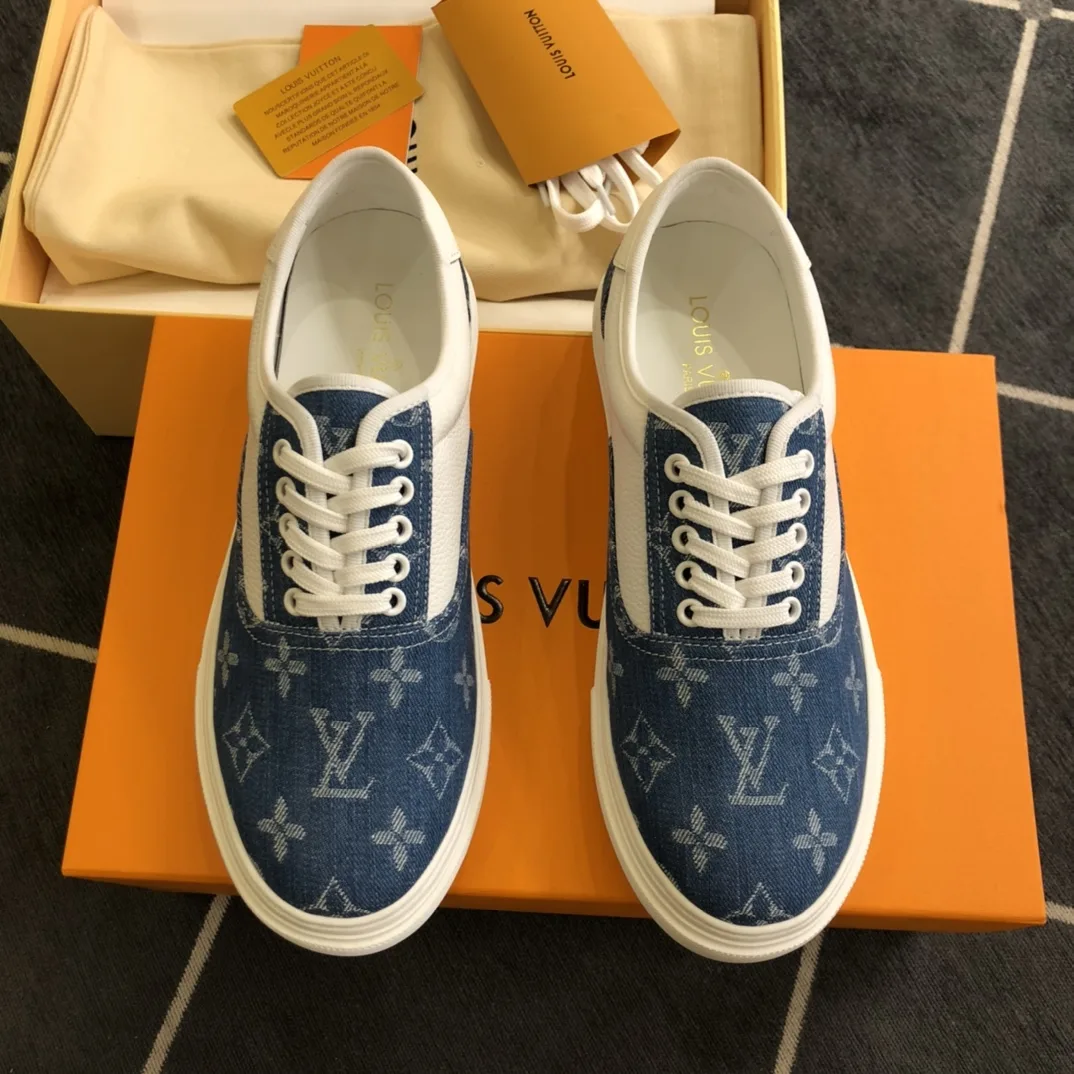 Louis Vuitton LV Trocadero Richelieu Sneaker Blue - Image 4