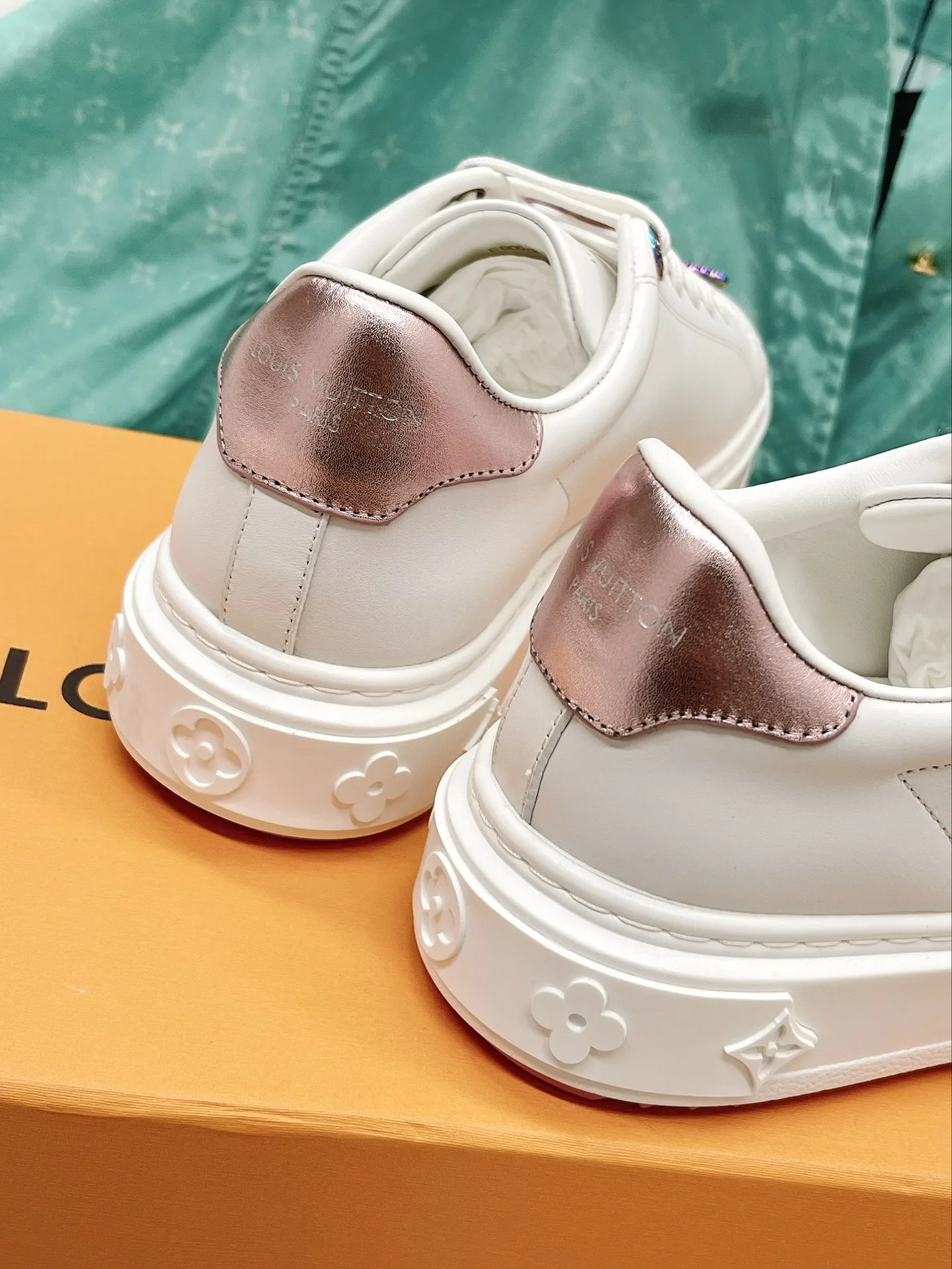 Louis Vuitton Time Out Open-Back Sneaker Green LV 1AA1CZ - Image 9