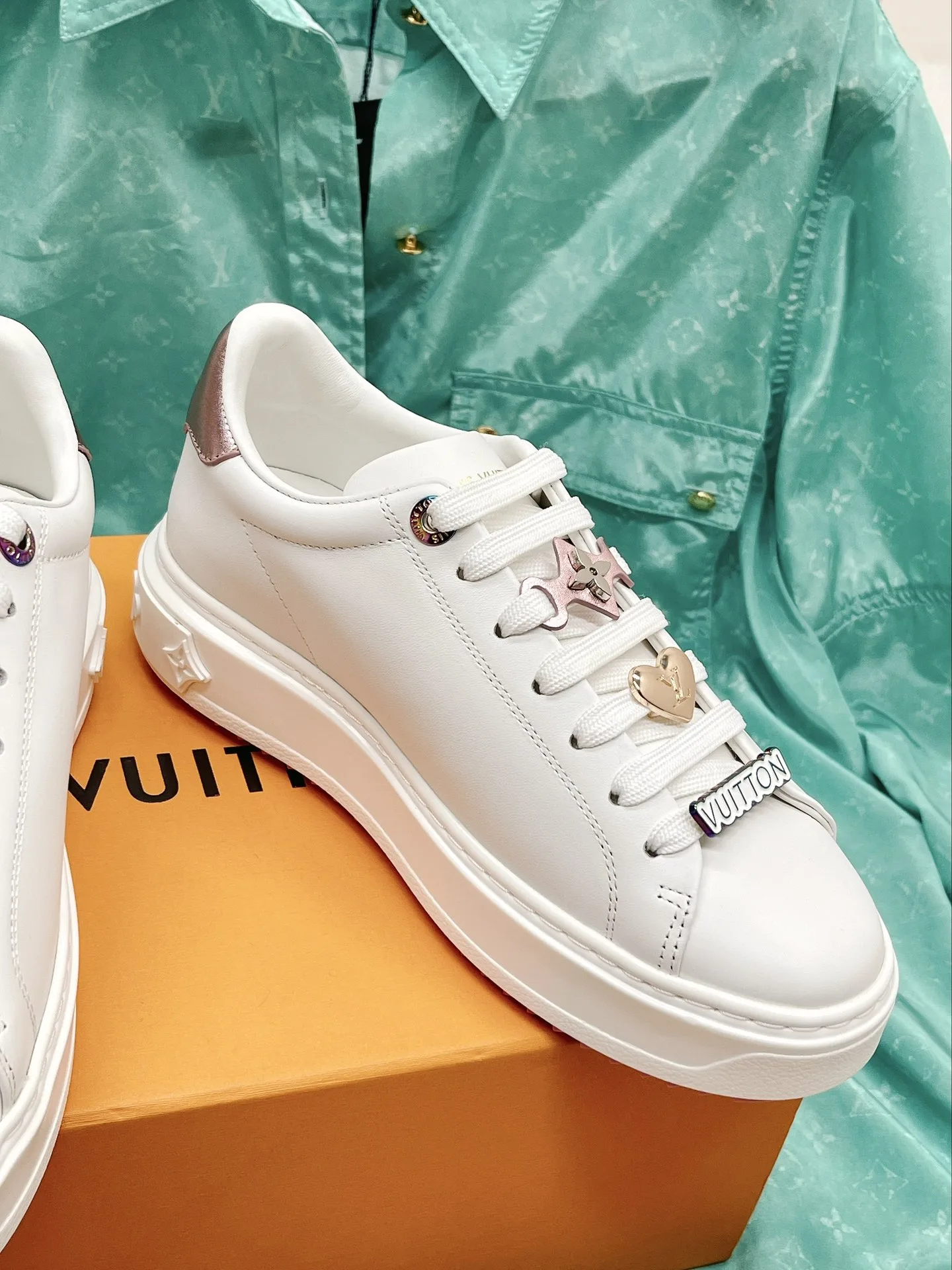 Louis Vuitton Time Out Open-Back Sneaker Green LV 1AA1CZ - Image 8
