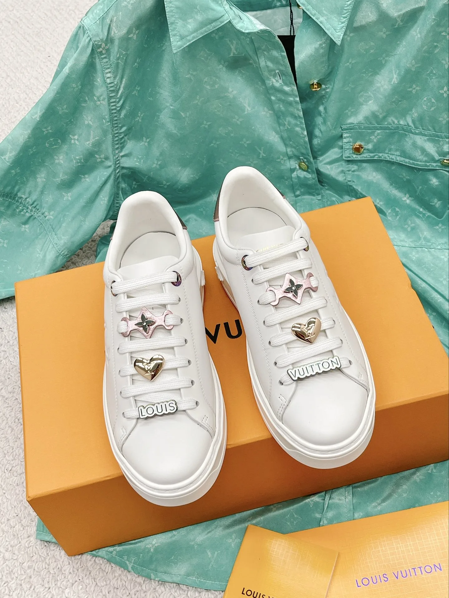 Louis Vuitton Time Out Open-Back Sneaker Green LV 1AA1CZ - Image 6