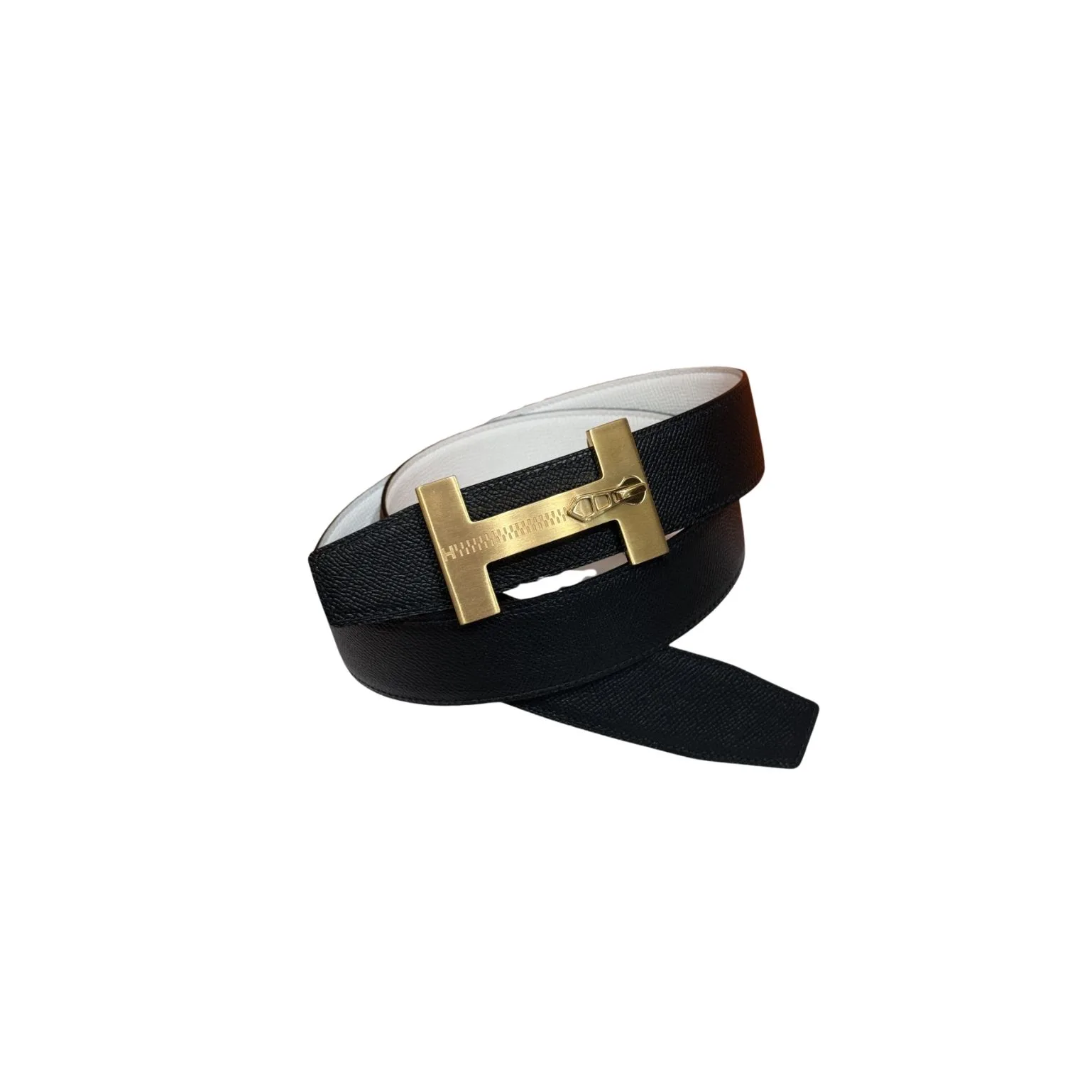 Alternative view of Hermès H-Zip Reversible Belt White & Black