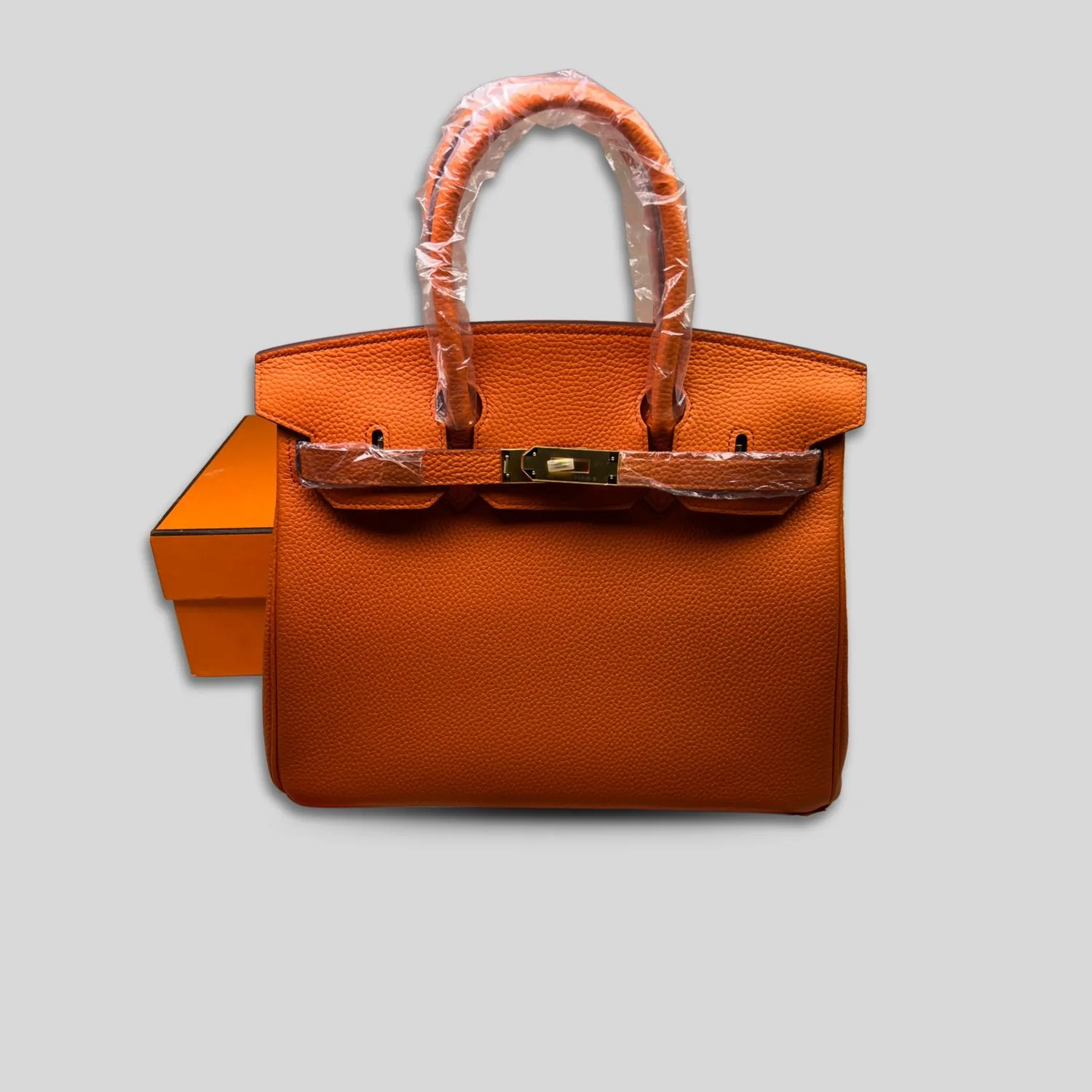 Alternative view of Hermes Birkin Top Handle Bag / Dark Blue Semi Handstitched Gold Hardware