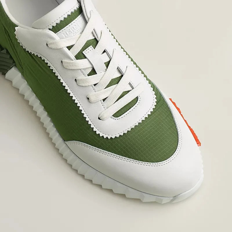 Hermes Bouncing Sneakers Matcha/ White - Image 4