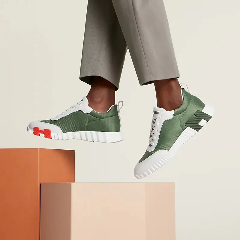 Alternative view of Hermes Bouncing Sneakers Matcha/ White