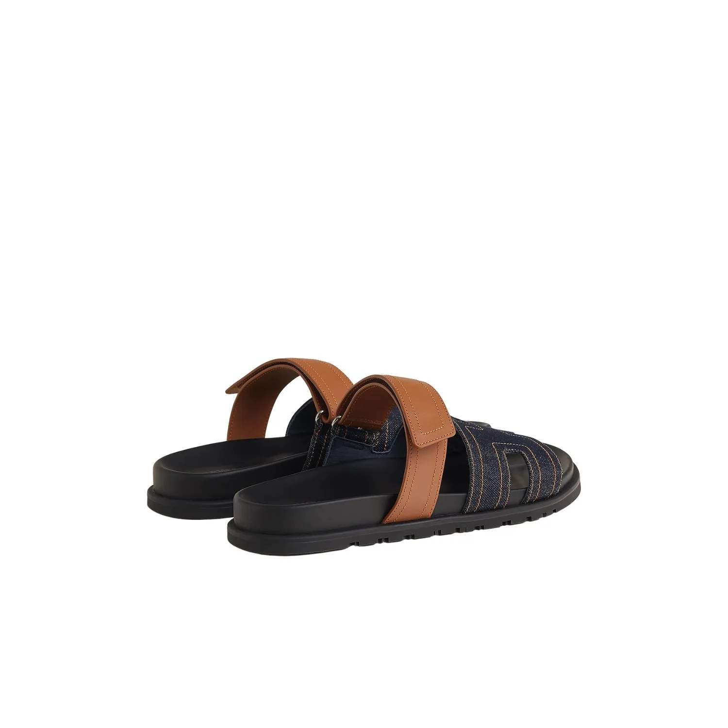 Alternative view of Hermes Chypre Sandals Blue Brut/ Natural