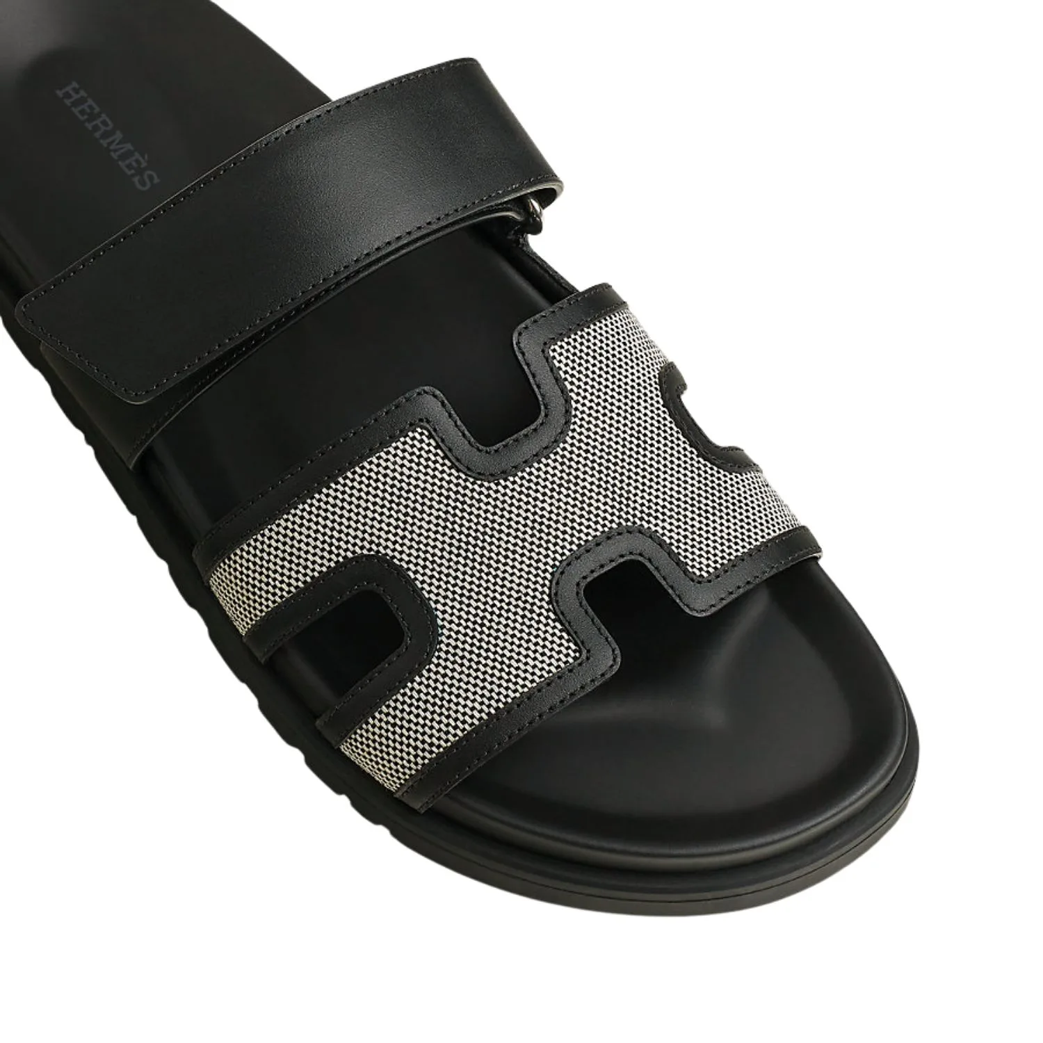 Hermes Chypre Sandals Prunoir/ Noir - Image 6