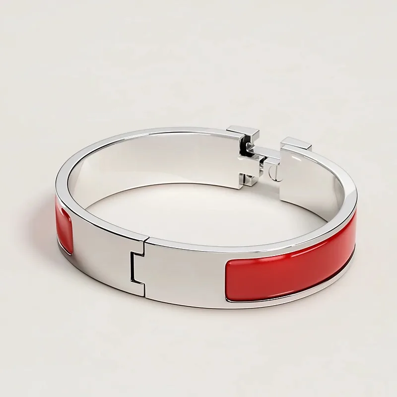 Alternative view of Hermes Clic H Bracelet Rouge Amarante