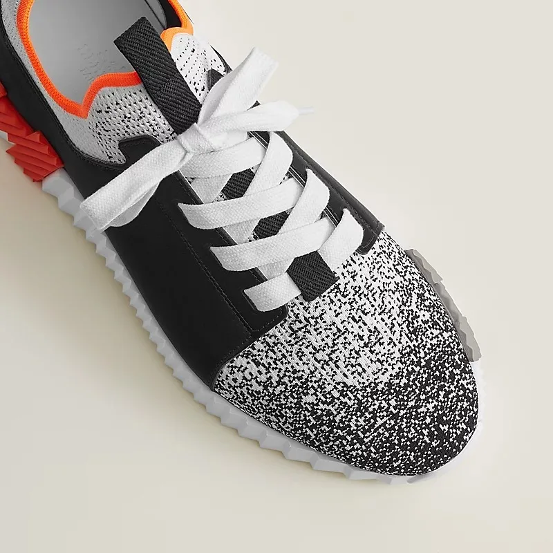 Hermes Depart Slip-On Sneakers Black/ Grey - Image 6