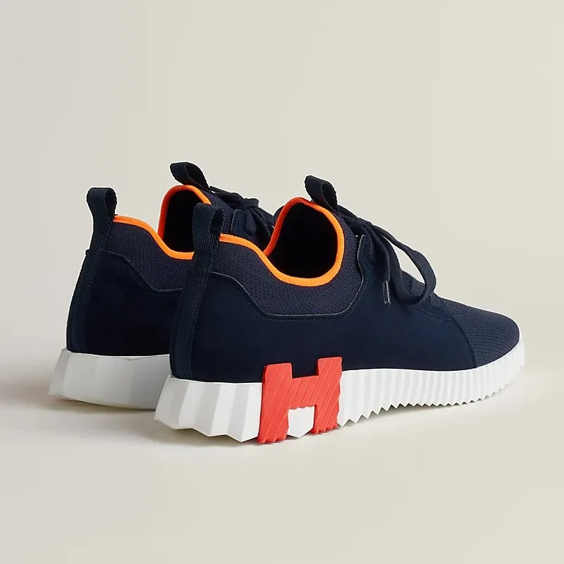 Hermes Depart Slip-On Sneakers Navy Blue - Image 4