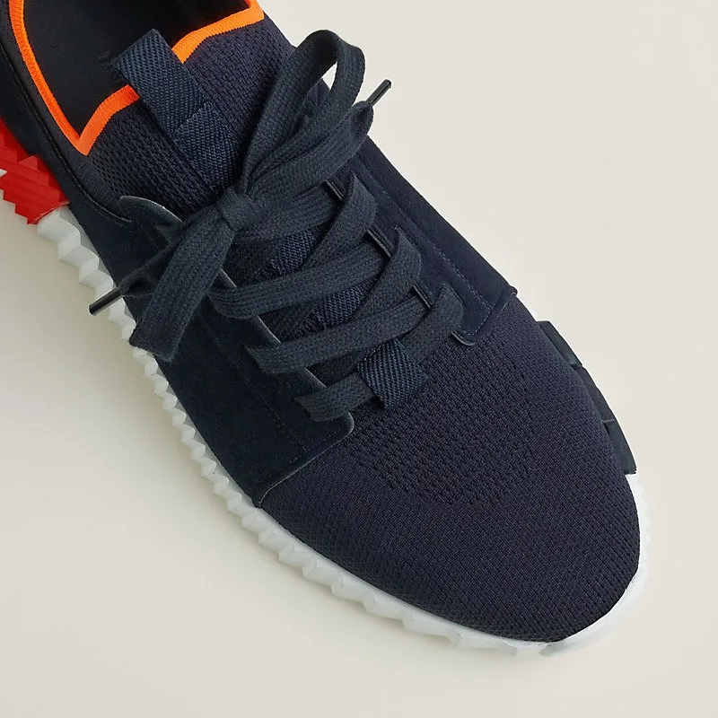 Hermes Depart Slip-On Sneakers Navy Blue - Image 6