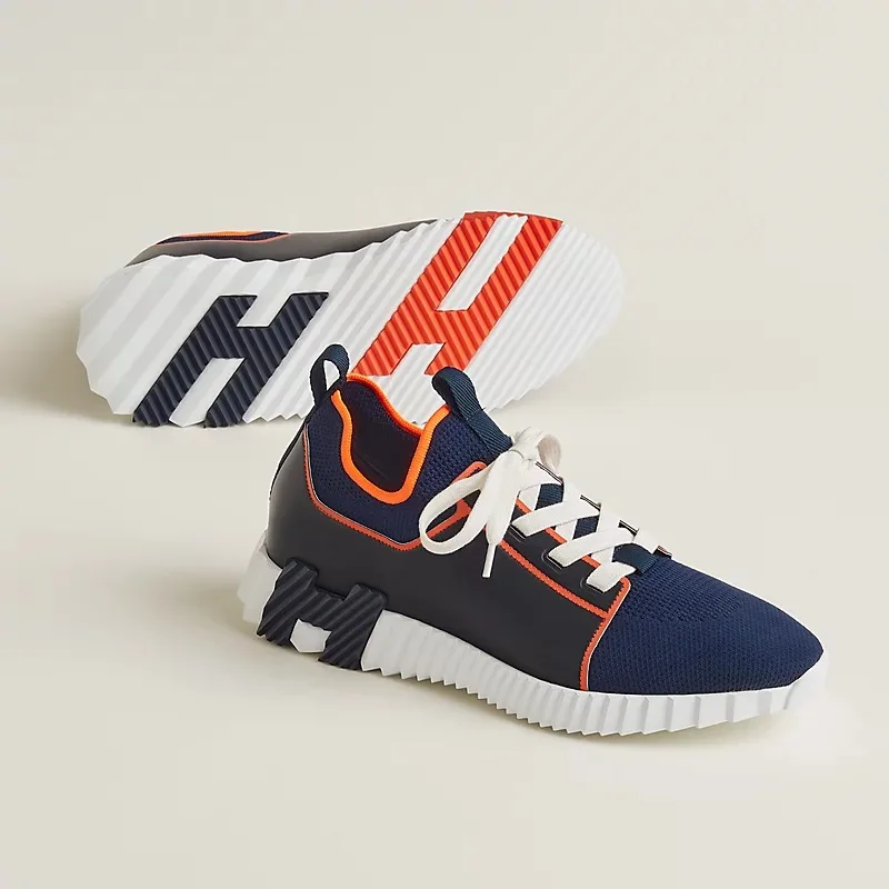 Alternative view of Hermes Depart Slip-On Sneakers Navy Blue/ Noir