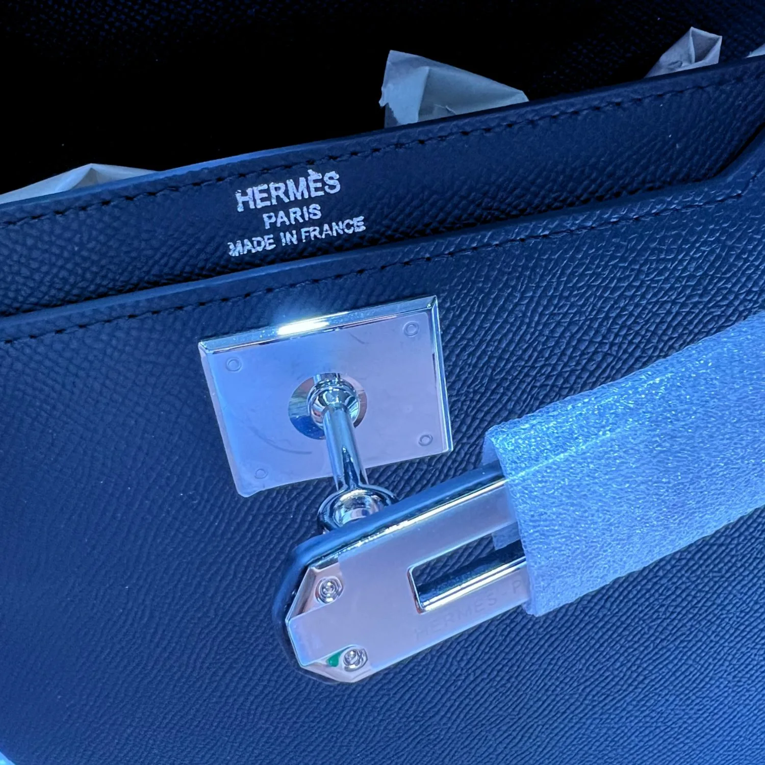 Hermes Garden Kelly Depeches 25 Pouch Silver Hardware Black - / - Image 6