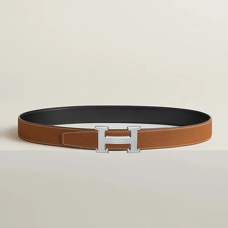 Alternative view of Hermes H Guillochee Belt Buckle And Reversible Leather Strap Noir