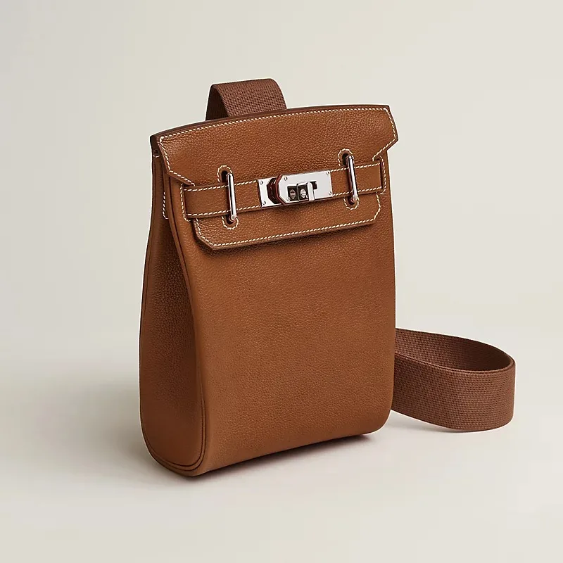 Alternative view of Hermes Hac A Dos PM Backpack / Fauve Silver Hardware