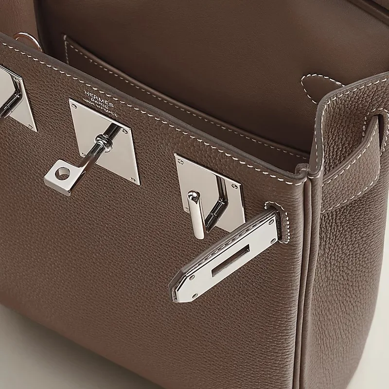 Hermes Hac A Dos PM Backpack / Etoupe Silver Hardware - Image 4