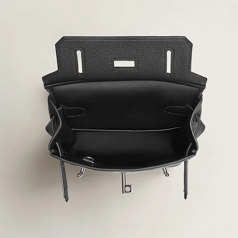 Hermes Hac A Dos PM Backpack / Noir Silver Hardware - Image 3