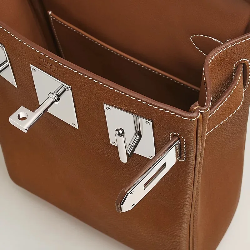 Hermes Hac A Dos PM Backpack / Fauve Silver Hardware - Image 5