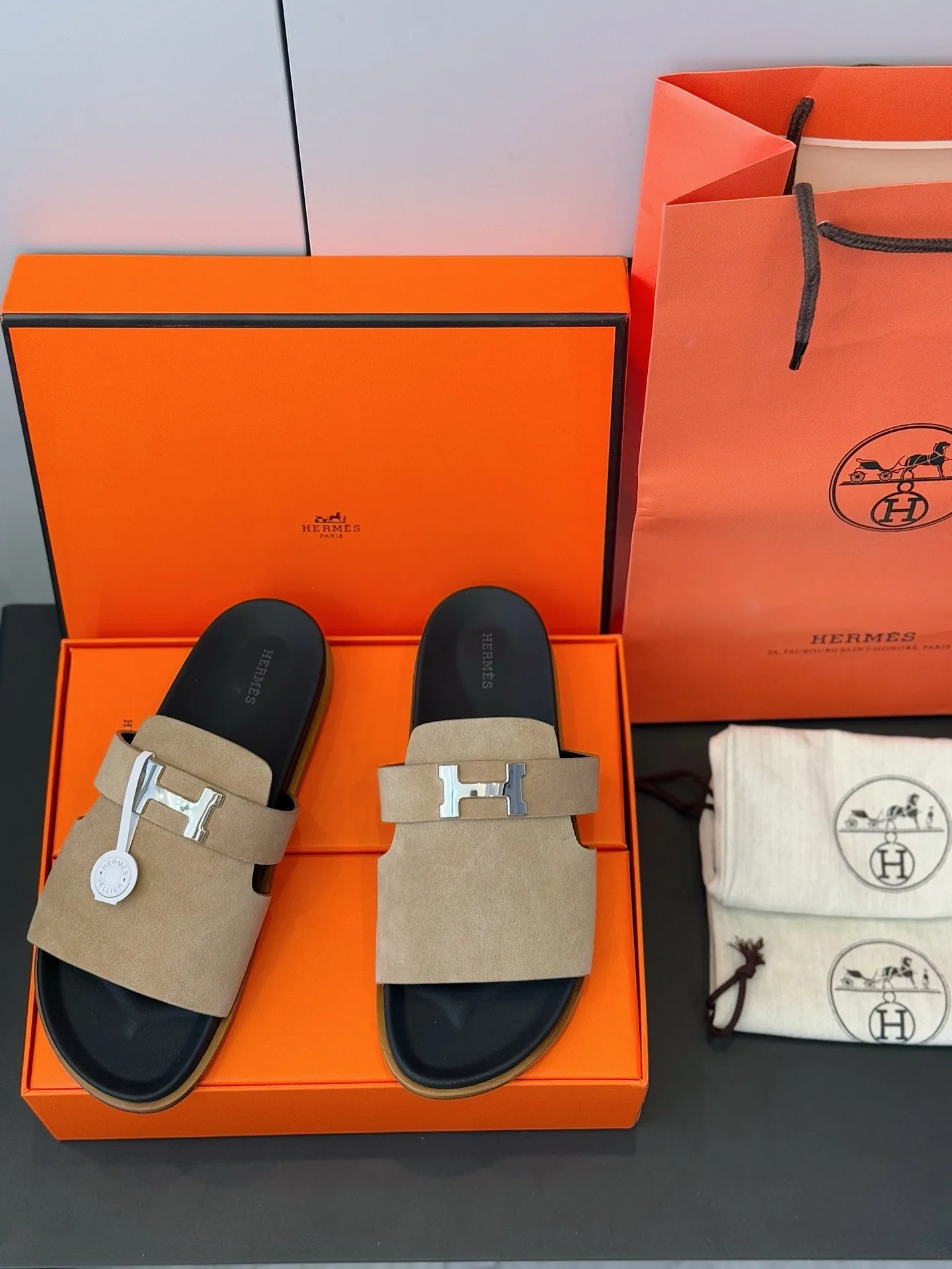 Alternative view of Hermes Jaures Sandals Grayish