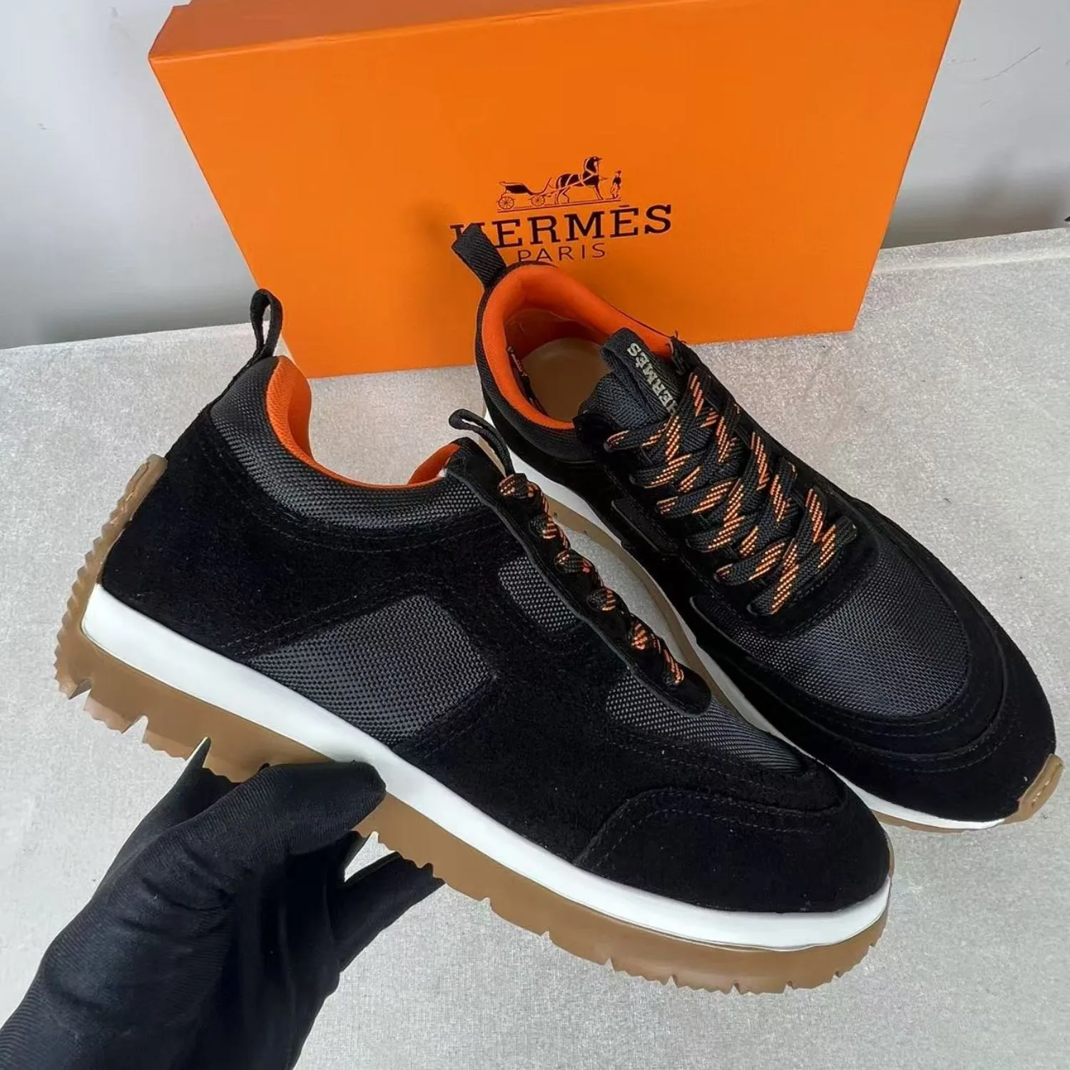 Hermes Jimmy Sneakers Black - Image 4