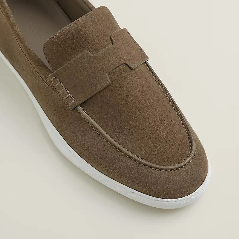 Hermes Job Loafers Etoupe - Image 4