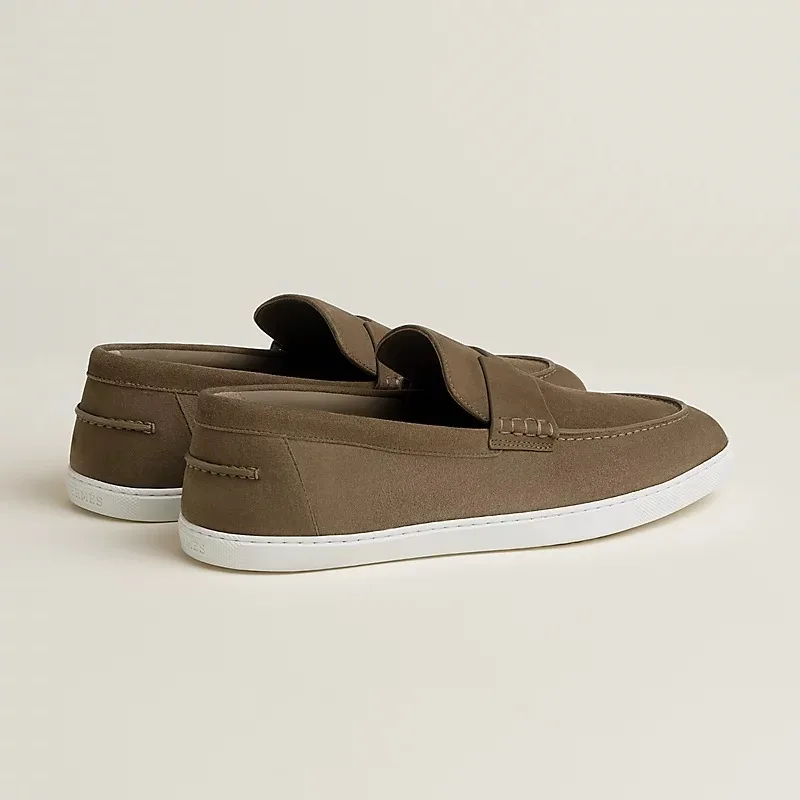 Hermes Job Loafers Etoupe - Image 5