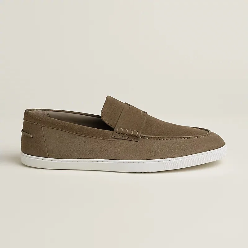 Hermes Job Loafers Etoupe - Image 3