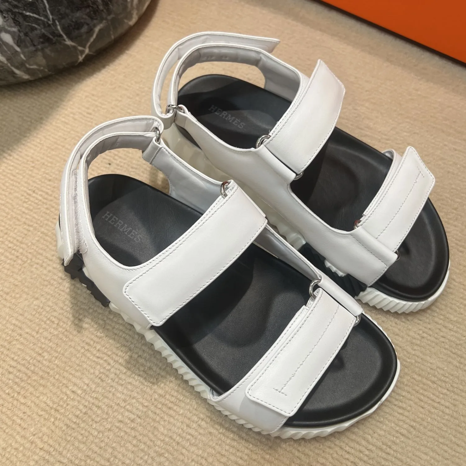 Hermes Junior Sandals Blanc - Image 5