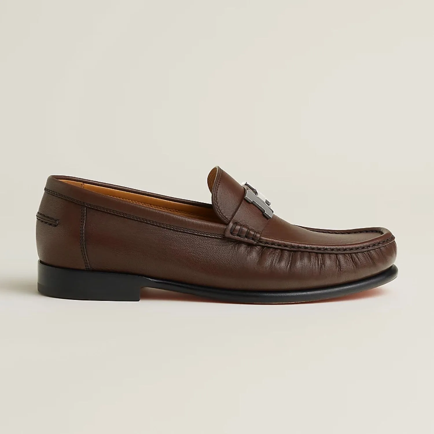 Alternative view of Hermes Karlo Loafers Marron Pecan