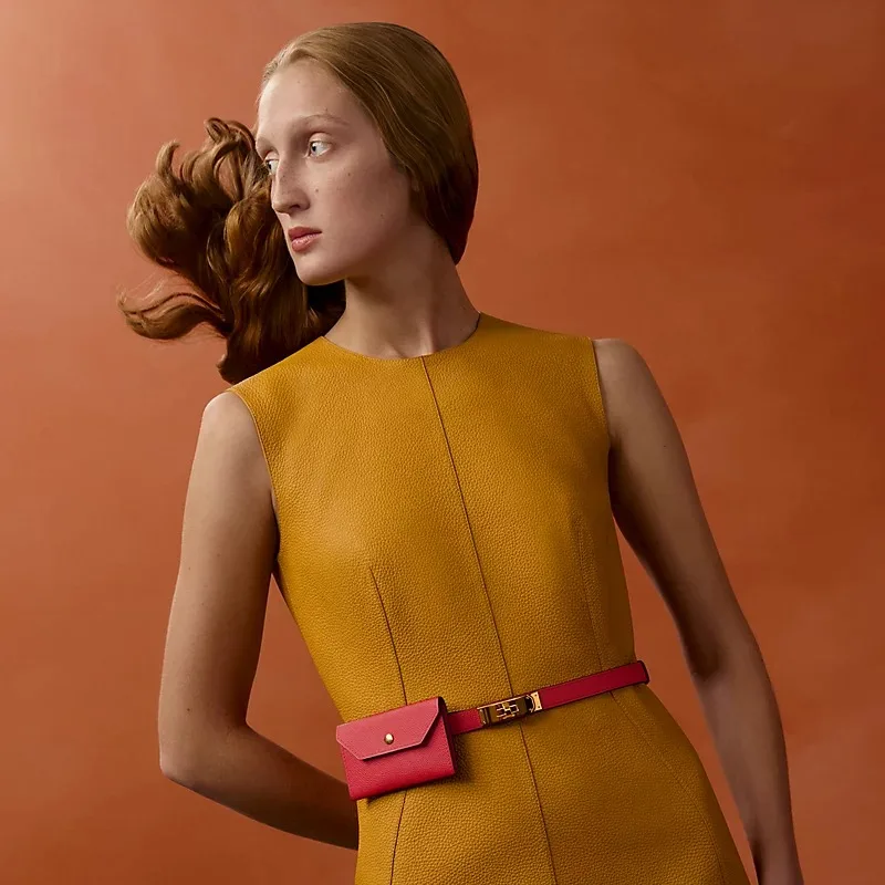 Alternative view of Hermes Kelly Pocket 18 Belt Rouge Radieux