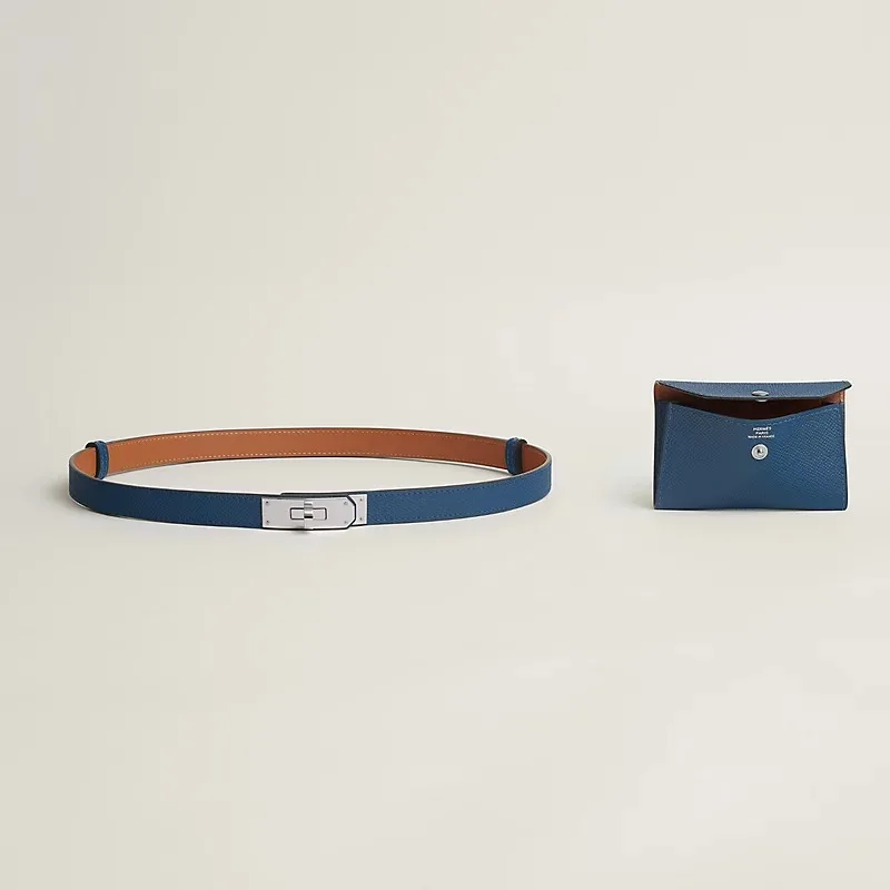 Hermes Kelly Pocket 18 Belt Bleu Tie - Image 3