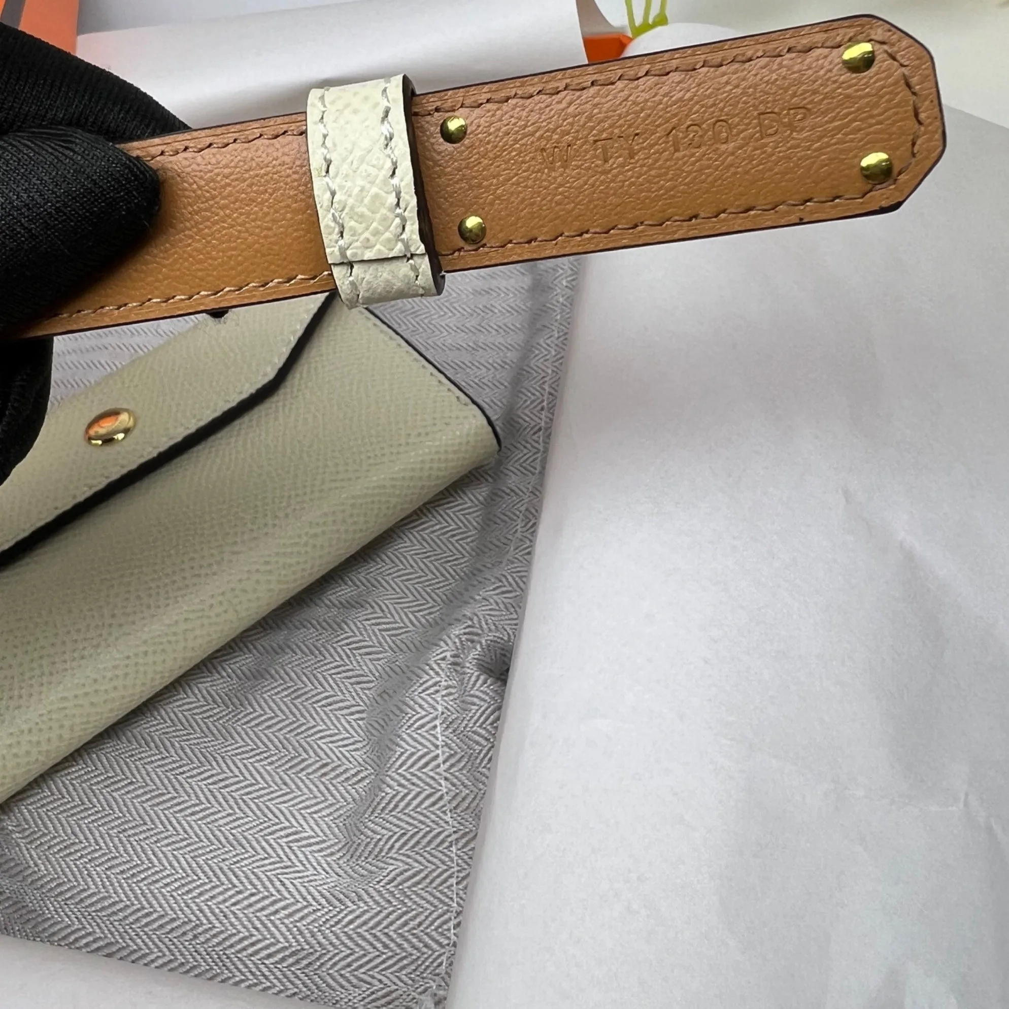 Hermes Kelly Pocket 18 Belt Craie - Image 7